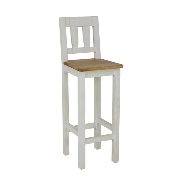 białe krzesło sosnowe