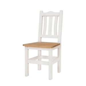 bielone krzesło drewniane do kuchni