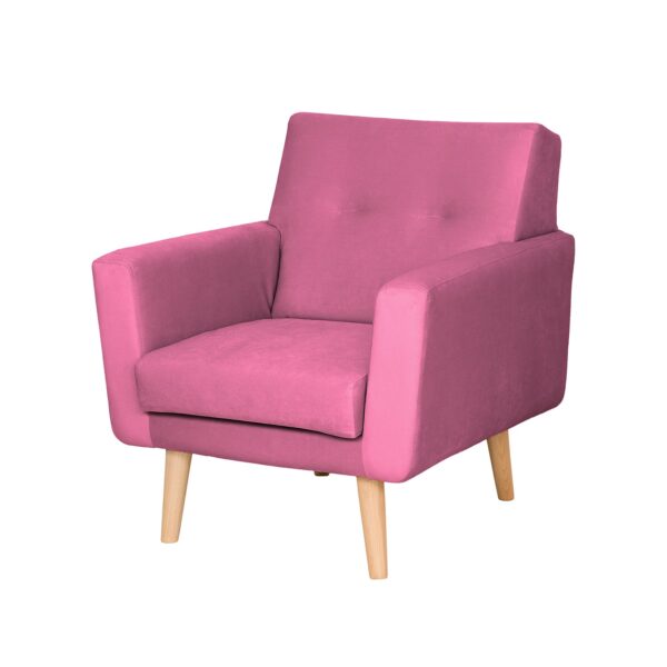 różowy fotel amore 105