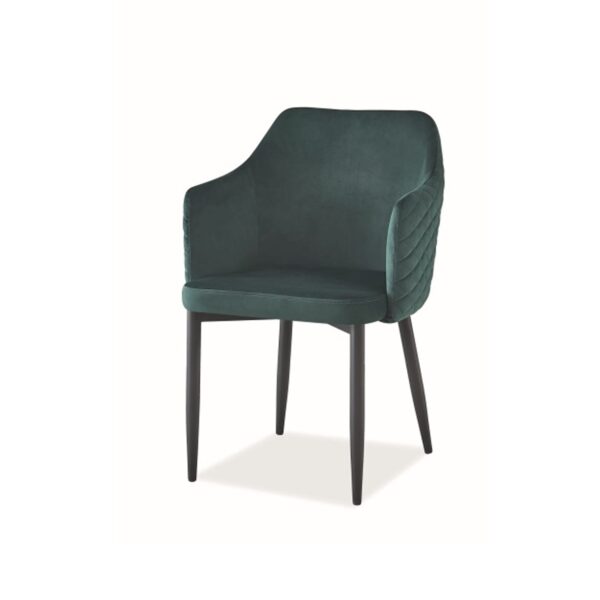 krzesło tapicerowane moira zielony bluvel 78