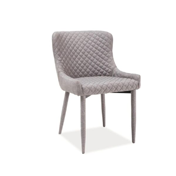 szare krzesło tapicerowane colin