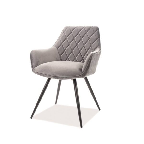 krzesło tapicerowane linea velvet szary