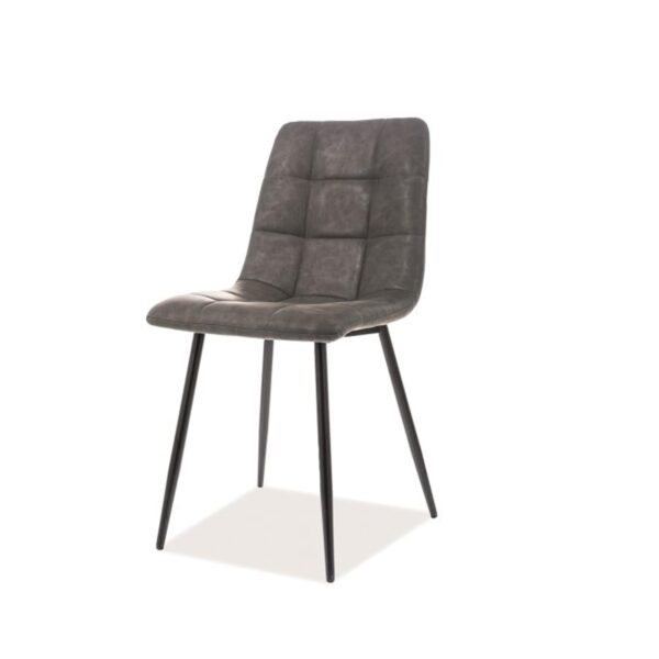 krzesło tapicerowane look szare