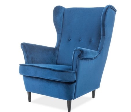 niebieski fotel bluvel 86