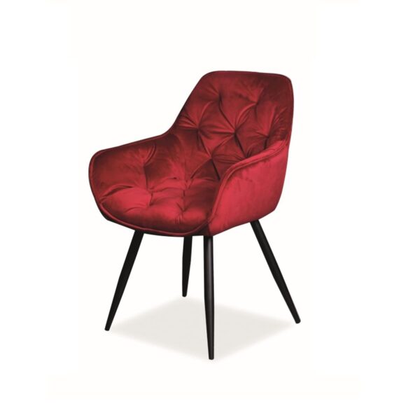 krzesło tapicerowane cherry bordowe