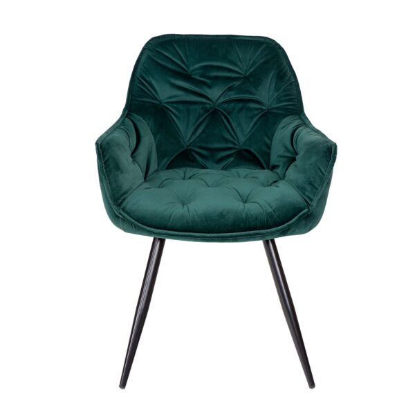zielone krzesło tapicerowane