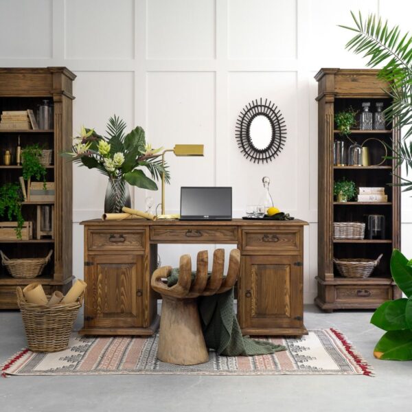 meble drewniane woskowane biuro