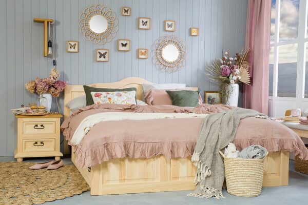 drewniane meble sypialnia