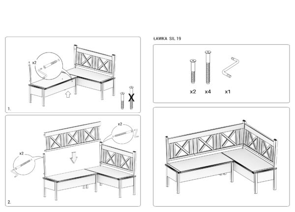 instrukcja montażu ławka narożna