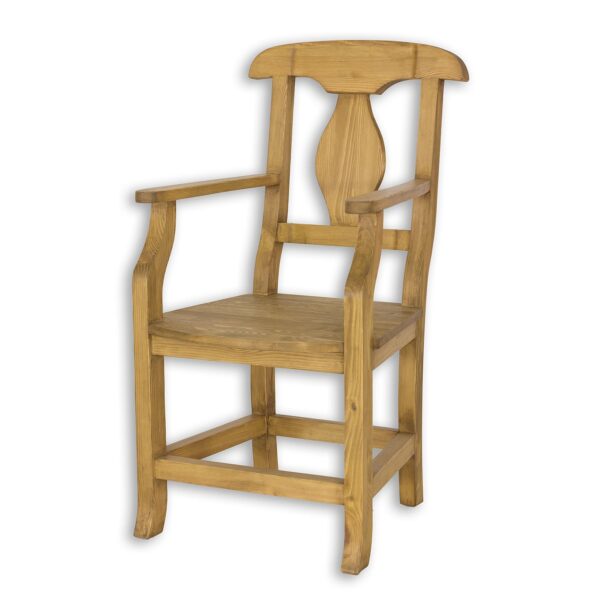 Fotel z drewna woskowany