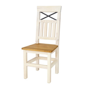 Krzesło drewniane bielone kuchenne