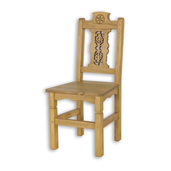 Krzesło drewniane w góralskim stylu SIL 24