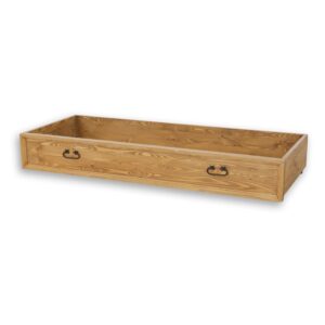 drewniana szuflada pod łóżko
