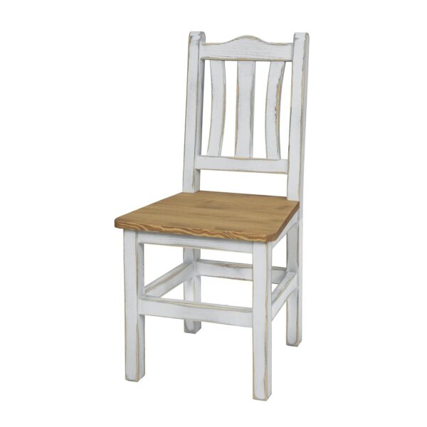białe krzesło drewniane do kuchni