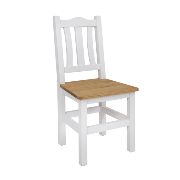 krzesło białe drewniane